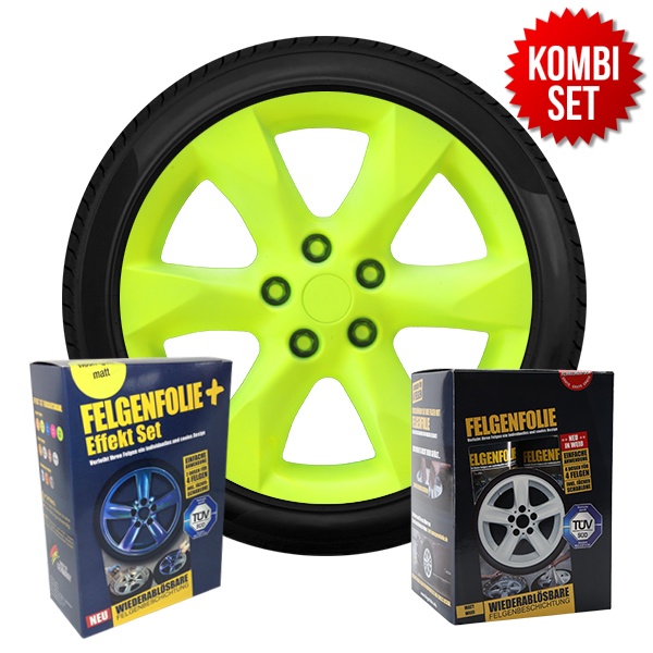 FELGENFOLIE Set Kombi - Neon (€30,79/l)